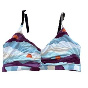 4X MeUndies Cloud Printed Purple Soft Bra Bralette